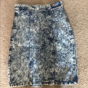 Vintage White washed pencil skirt